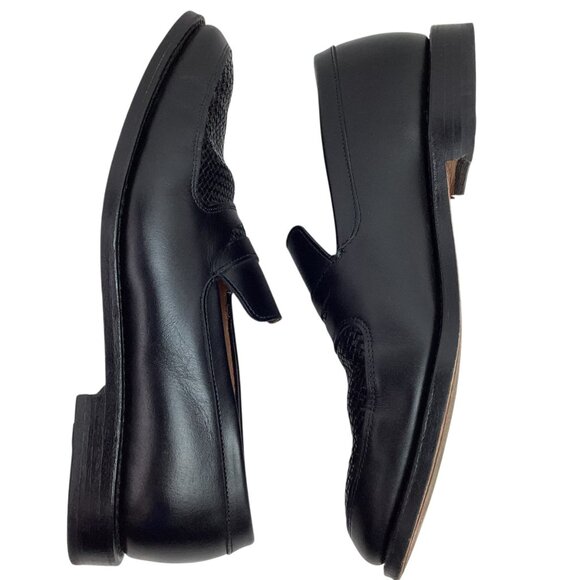 Allen Edmonds Carlsbad Mens 9.5E Leather Weave Penny Loafers Slip On Dress Shoes - Picture 4 of 14